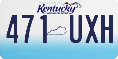 KY license plate 471UXH