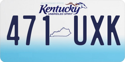 KY license plate 471UXK