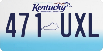 KY license plate 471UXL