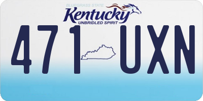 KY license plate 471UXN
