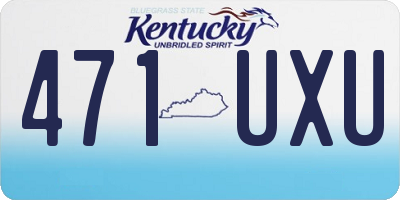 KY license plate 471UXU