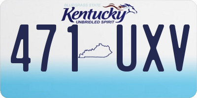 KY license plate 471UXV