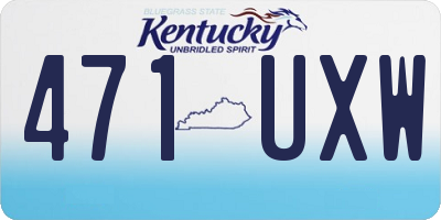 KY license plate 471UXW