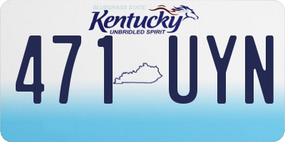 KY license plate 471UYN