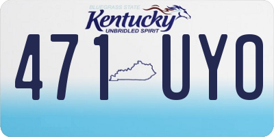 KY license plate 471UYO