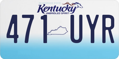 KY license plate 471UYR