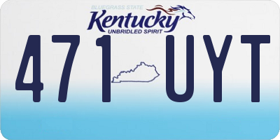 KY license plate 471UYT