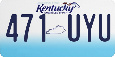 KY license plate 471UYU