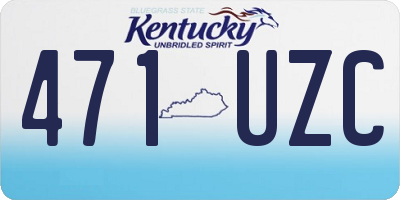 KY license plate 471UZC