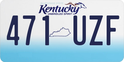 KY license plate 471UZF