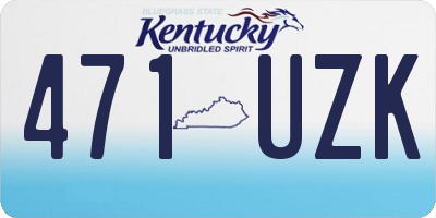 KY license plate 471UZK