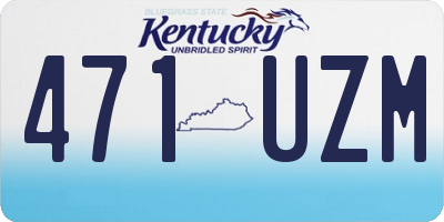 KY license plate 471UZM