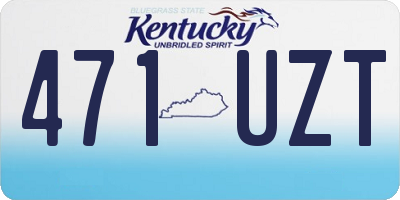 KY license plate 471UZT