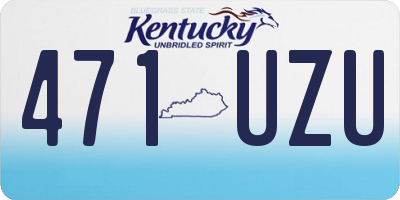 KY license plate 471UZU