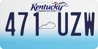 KY license plate 471UZW