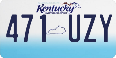 KY license plate 471UZY