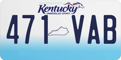 KY license plate 471VAB