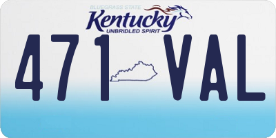 KY license plate 471VAL