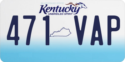 KY license plate 471VAP
