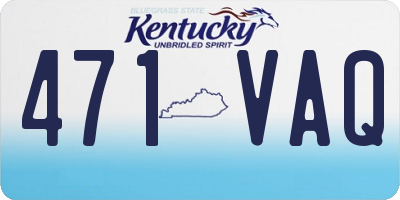 KY license plate 471VAQ