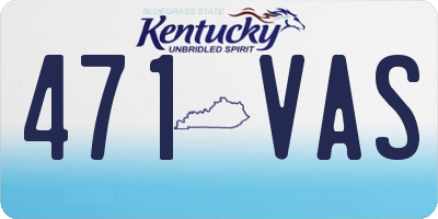 KY license plate 471VAS