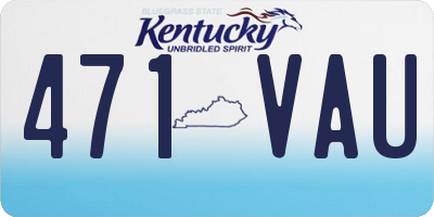 KY license plate 471VAU