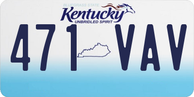 KY license plate 471VAV