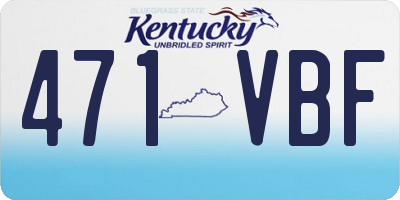 KY license plate 471VBF