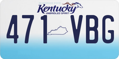 KY license plate 471VBG