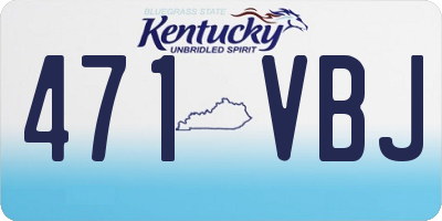 KY license plate 471VBJ