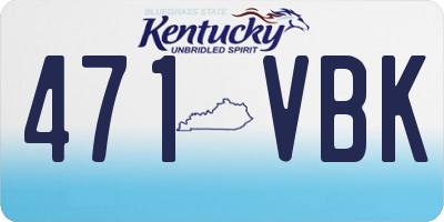 KY license plate 471VBK