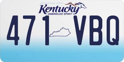 KY license plate 471VBQ