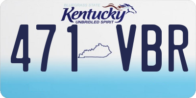 KY license plate 471VBR