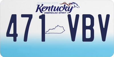 KY license plate 471VBV