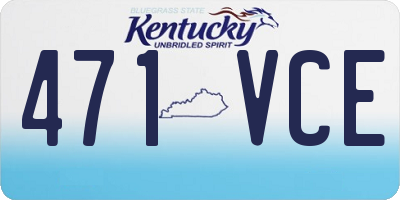 KY license plate 471VCE