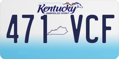 KY license plate 471VCF