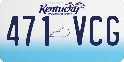 KY license plate 471VCG