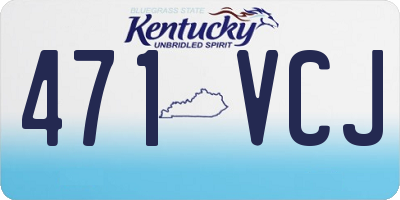 KY license plate 471VCJ
