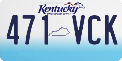 KY license plate 471VCK