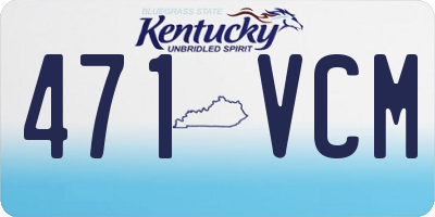 KY license plate 471VCM