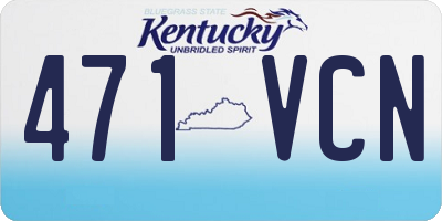 KY license plate 471VCN
