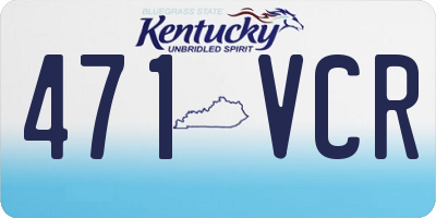 KY license plate 471VCR
