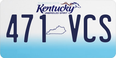 KY license plate 471VCS