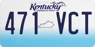 KY license plate 471VCT