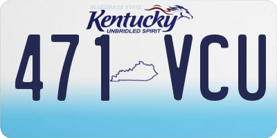 KY license plate 471VCU