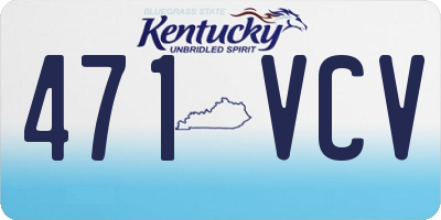 KY license plate 471VCV