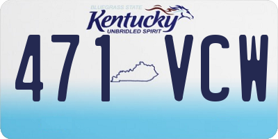 KY license plate 471VCW