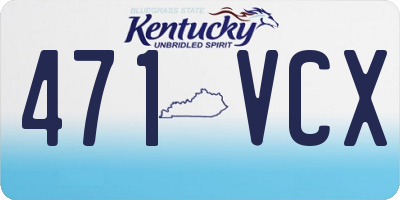 KY license plate 471VCX