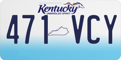 KY license plate 471VCY