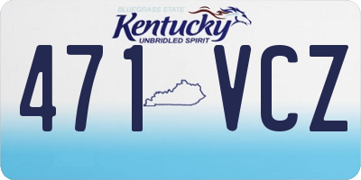 KY license plate 471VCZ